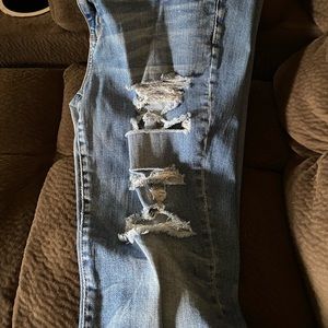 American Eagle distressed jeggings